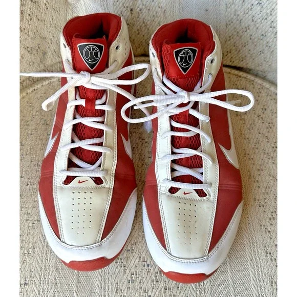 2009 Nike Shox Vision TB White/Varsity Red/Metallic Silver 367190-112‎ Men's 12